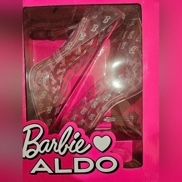 Barbie  Tessy clear pink stilettos with rhinestones by Aldo size 6.5 - Picture 5 of 8